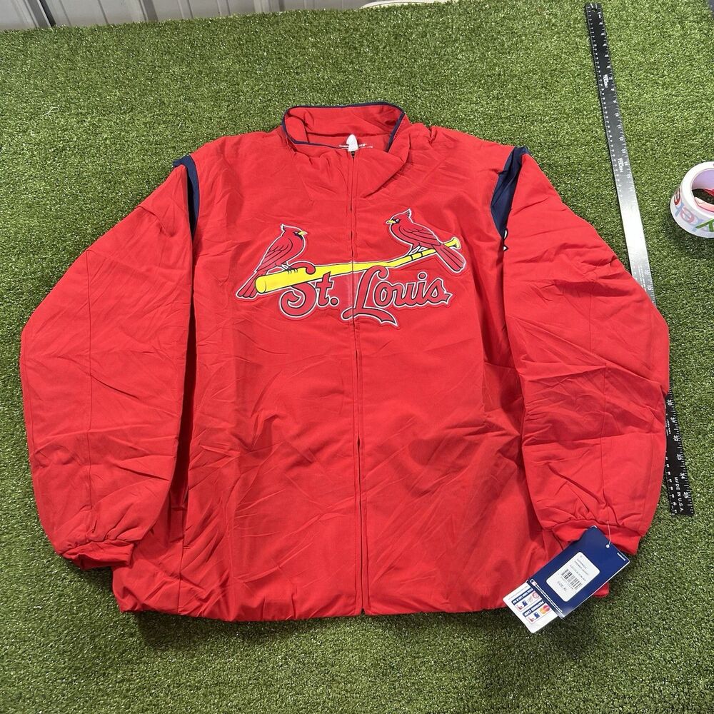 Majestic St Louis Cardinals Double Climate MLB Jacket Size XL New
